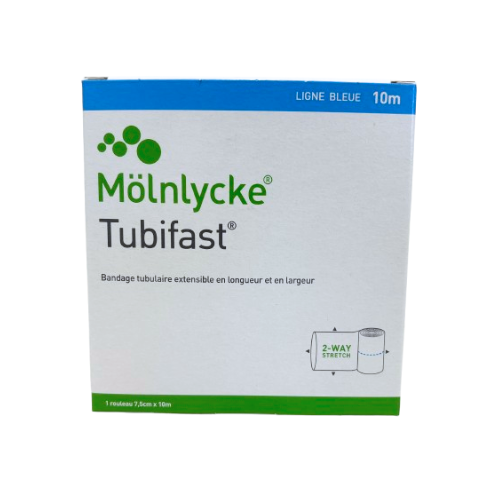 Bandage tubulaire ligne bleue 10m tubifast