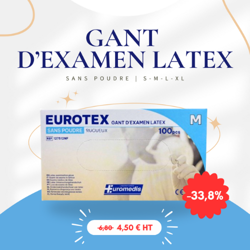 popup 2 gants latex euromedis