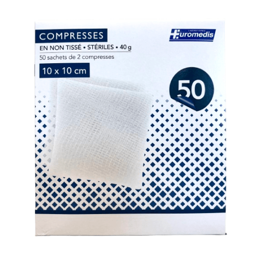 Compresses Boîte de 50- 10 x 10 cm