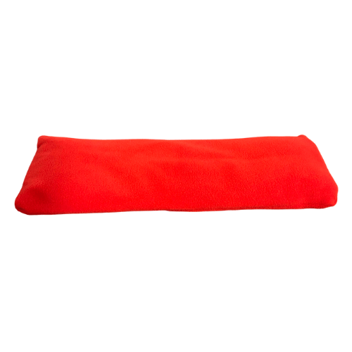 Coussin rouge chauffant graine de lin