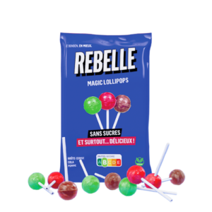 Bonbon rebelle magic lollipops bleu