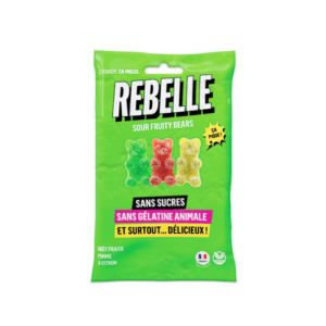 Bonbon rebelle sour fruity bears vert